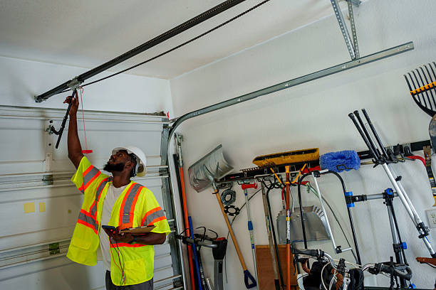 Professional Garage Door Panel Replacement technician working in Fremont, IN